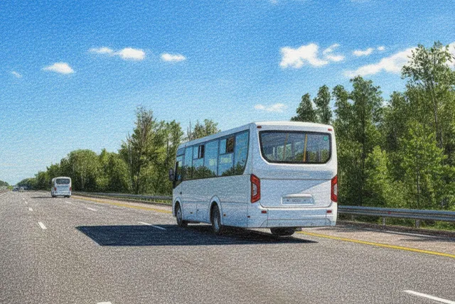 高速道路を走る貸切バス