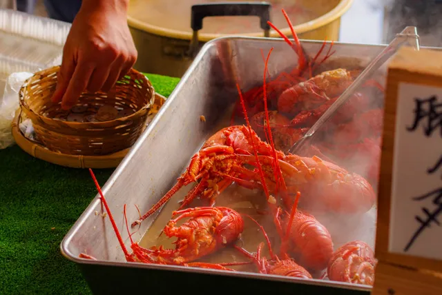 大原漁港の朝市