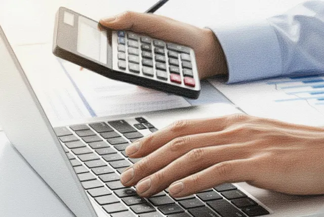 貸切バスの種類や料金を比較検討している男性