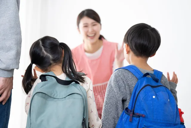 幼稚園のお迎え