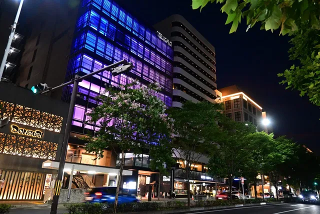 京都の中心地の街並み