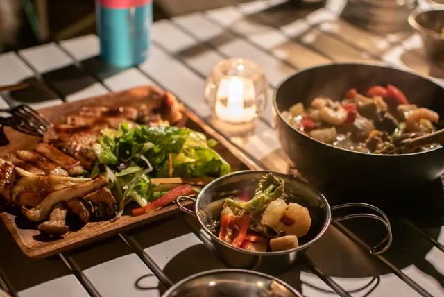 アメリカキャンプ村でBBQ