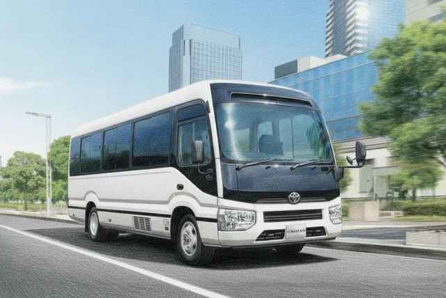 都内を走るマイクロバス