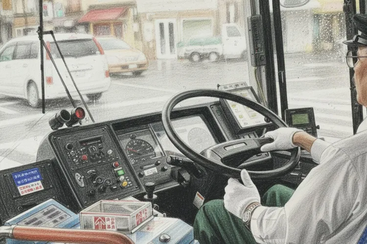 バスの運転席