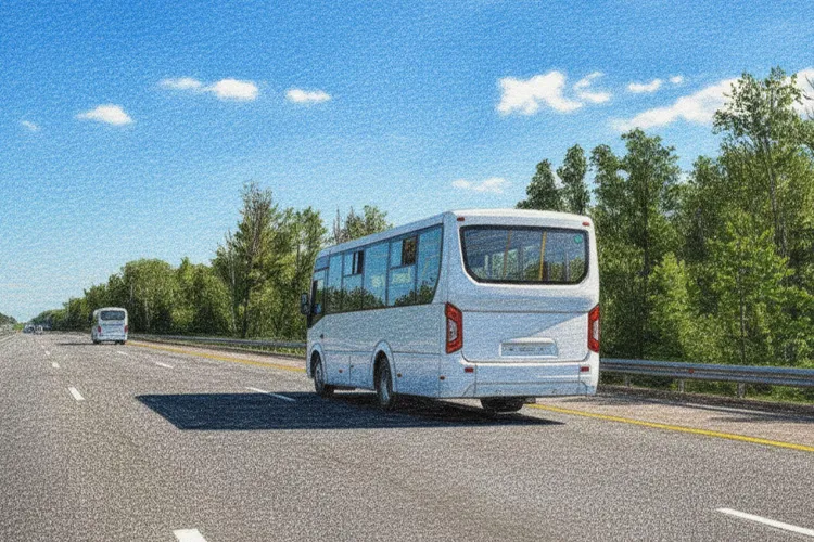 高速道路を走るバス