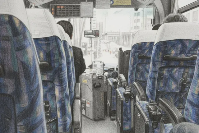 貸切バスの車内