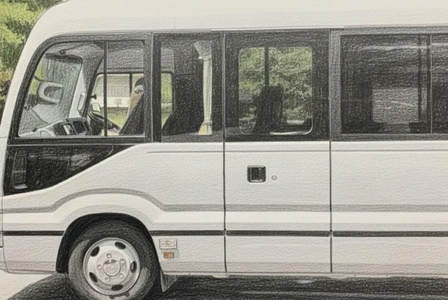 マイクロバスの側面