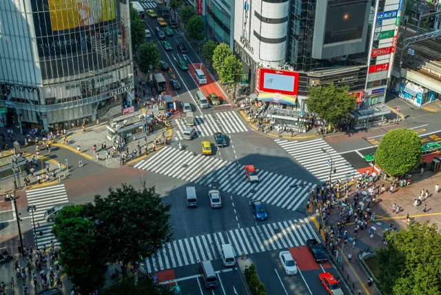 渋谷駅のスクランブル交差点