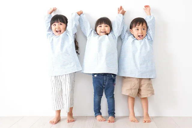 3人の幼稚園児